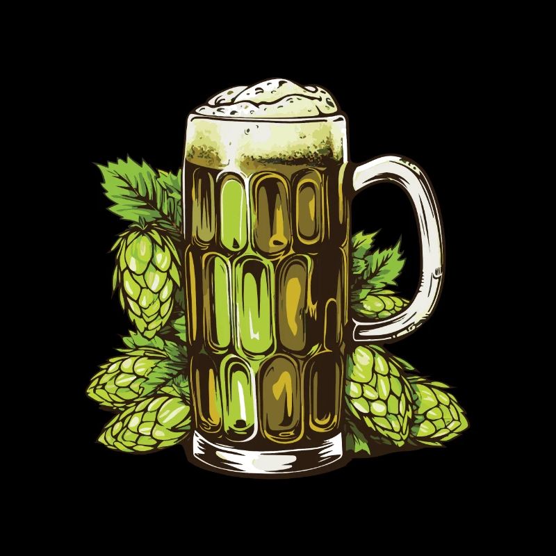 Bierglas Hopfen