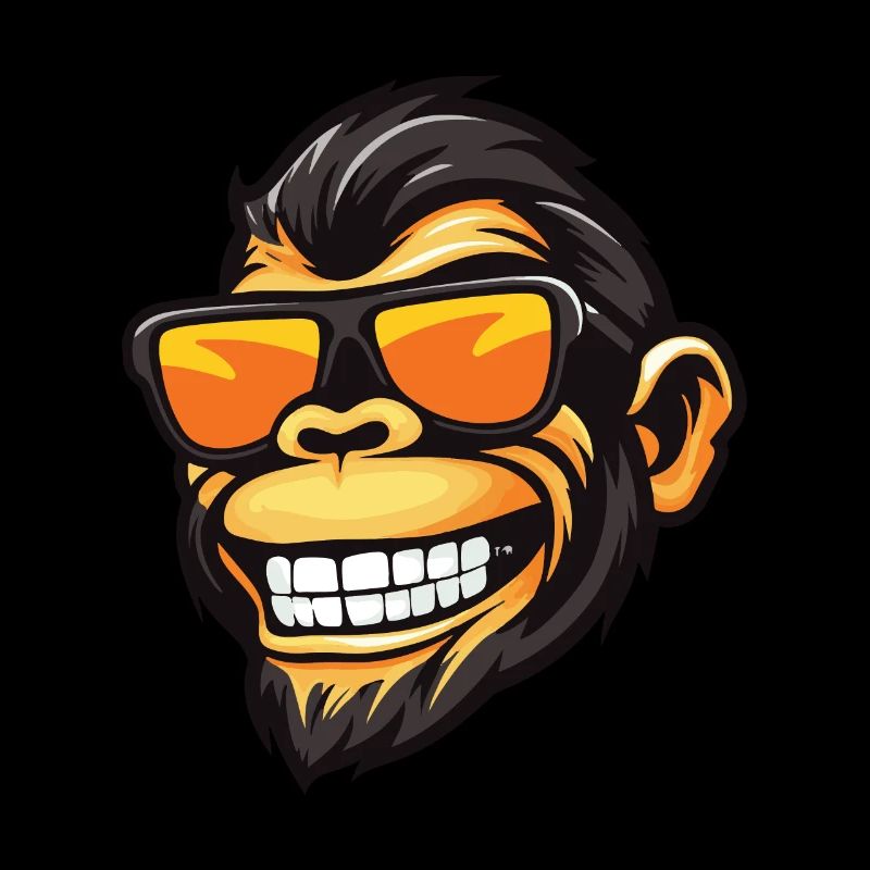 Affe Cool Kopf Party