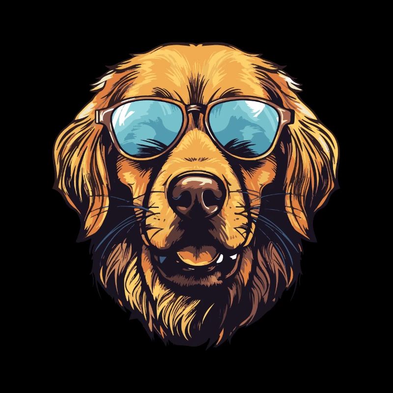Golden Retriever Hund Cool Kopf Party