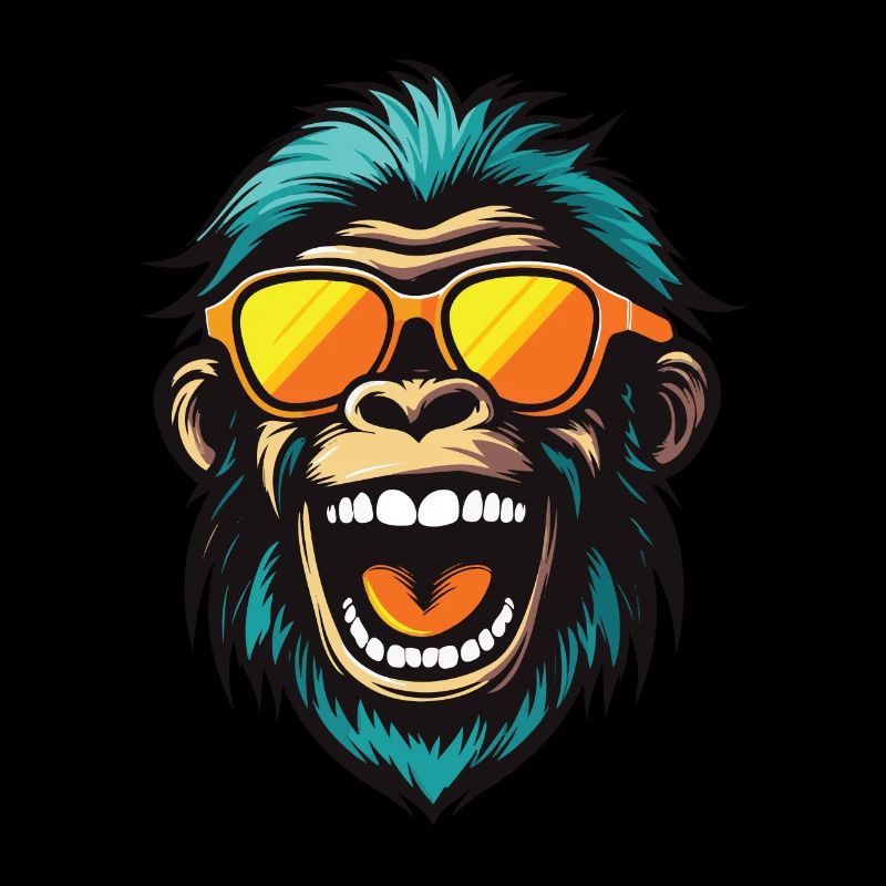 Affe Kopf Lustig Party