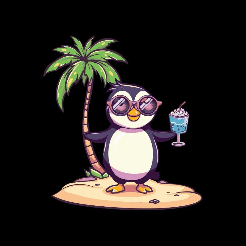 Penguin Summer Beach Comic