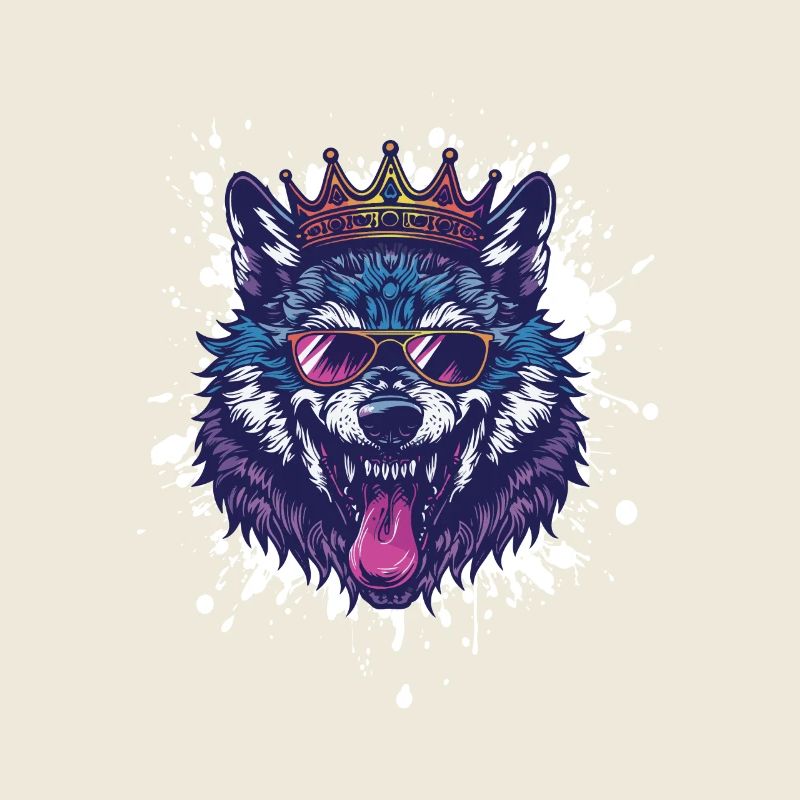 Wolf Comic Lustig Party