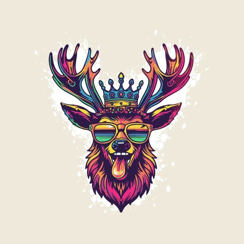 Hirsch Comic Lustig Party