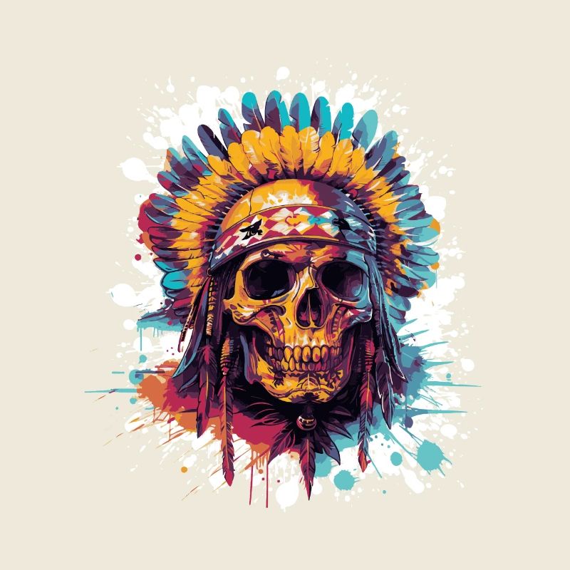Indianer Häuptling Totenkopf