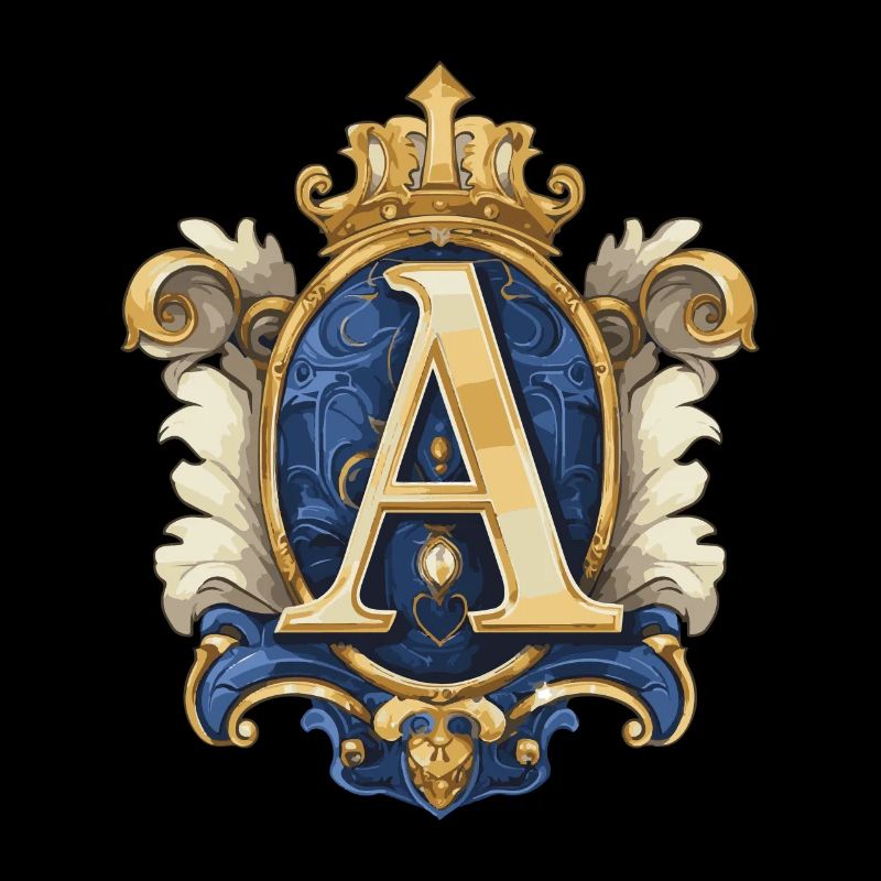 A Buchstabe Logo Krone