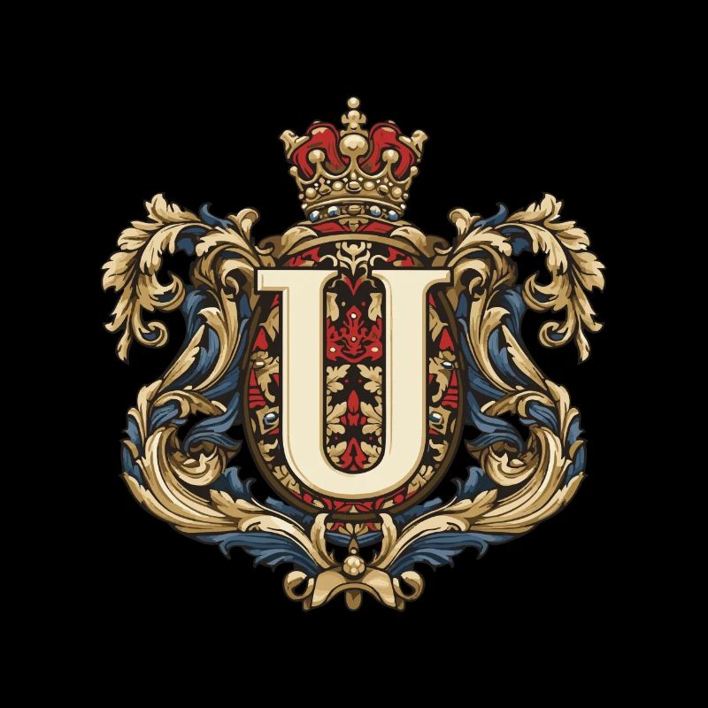 U Buchstabe Logo Krone