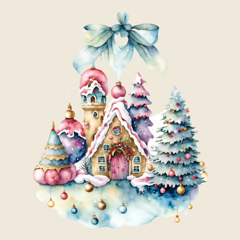 doux paysage d'hiver pastel 💕