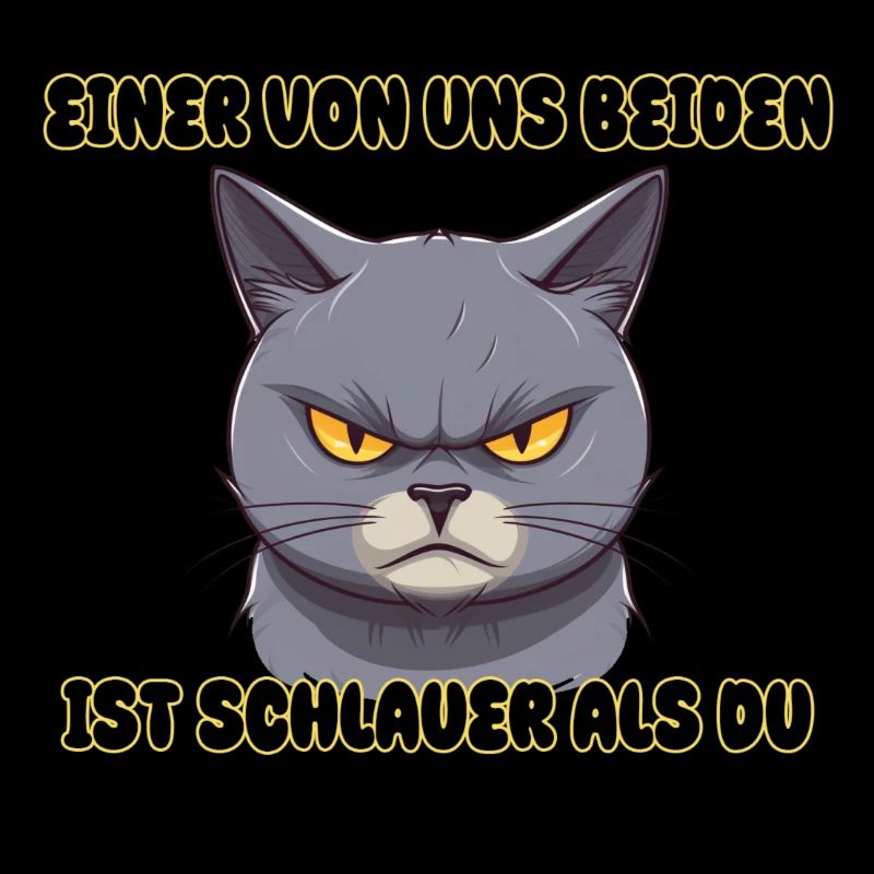 Katze - Einer von und beiden ist schlauer als du