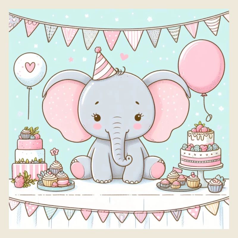 Elefant Geburtstagsparty