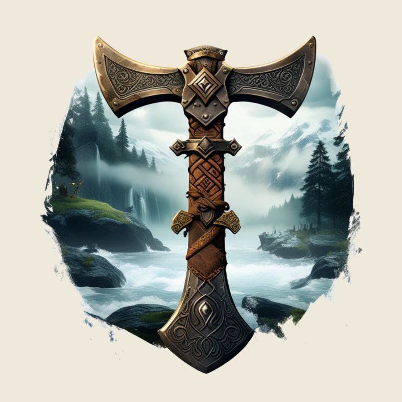 Wikinger Axt Nordisch Valhalla