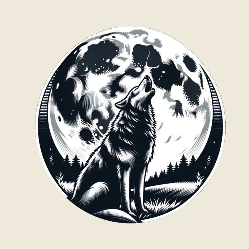 Silhouette de loup