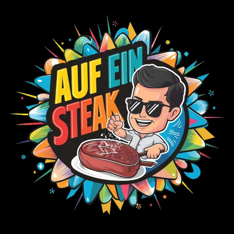 On a steak t-shirt design