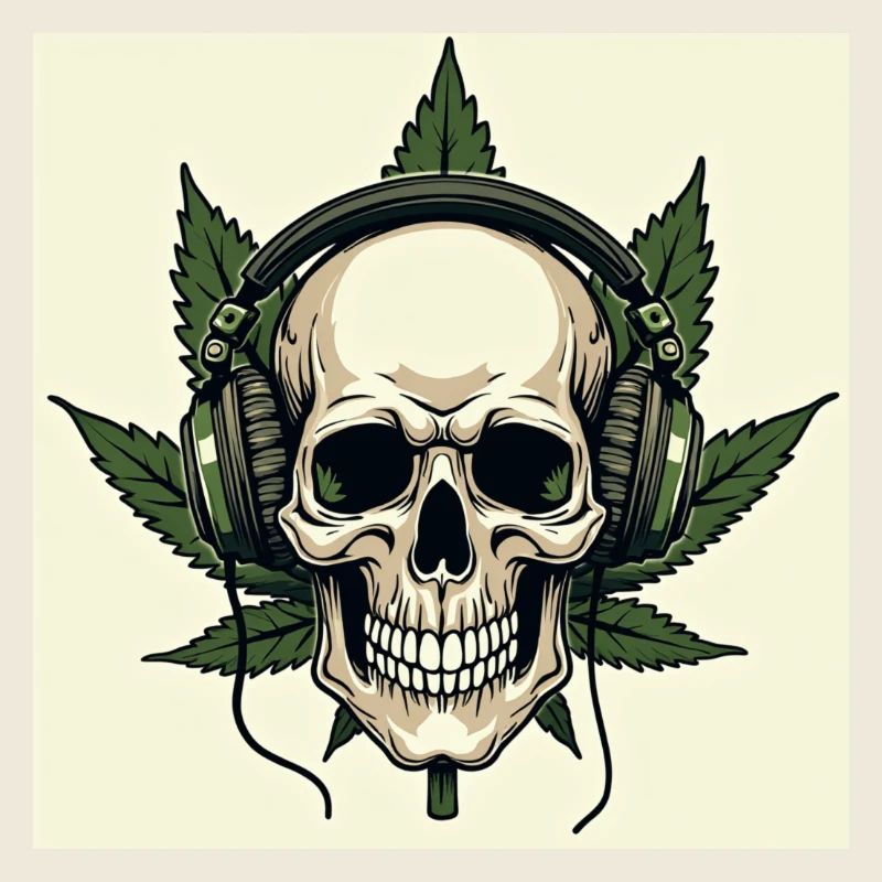 Skull With Headphones