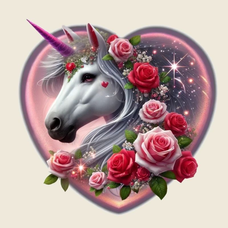 Vale Heart - Valentinstag Einhorn