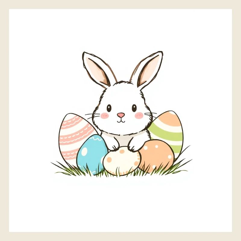 Hase, Ei und Frühling