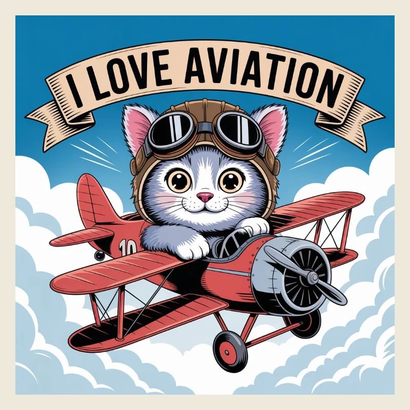 Süsses Kätzchen in einem antiken Doppeldecker