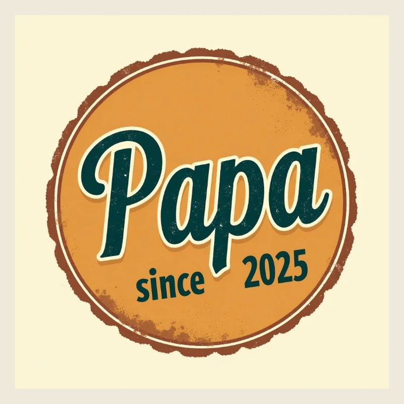 Flux Dev A worn retroinspired logo 2025 papa dady