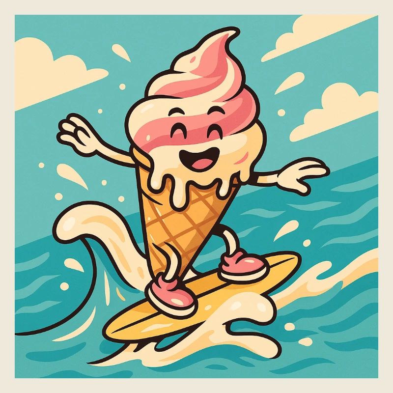 Glace Surfeuse – Fun & Fraîcheur Estivale