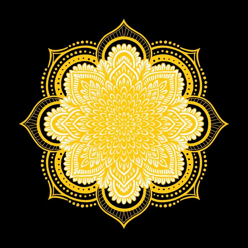 Mandala Gelb Sonne