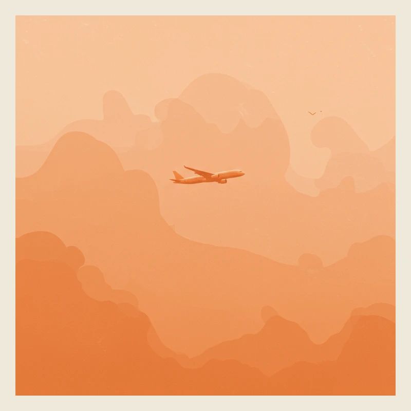 Ciel du soir avec nuages et coucher de soleil