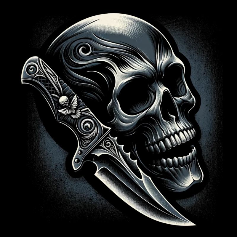 Blade's Edge: Skull and Ornate Knife