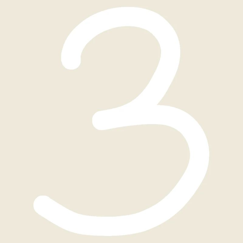 3 Number three number white Birthday