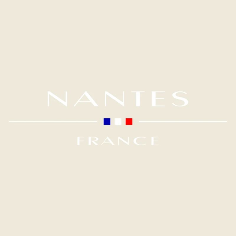 Nantes, France, blanc avec drapeau français