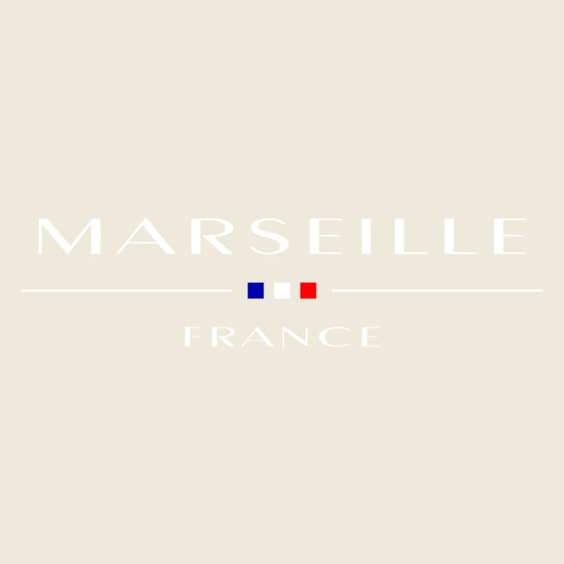 Marseille, blanc, avec drapeau français