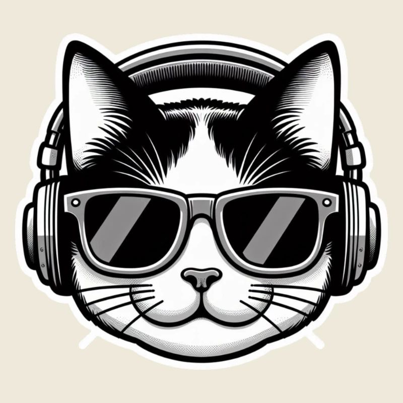 Casque Cat Glasses