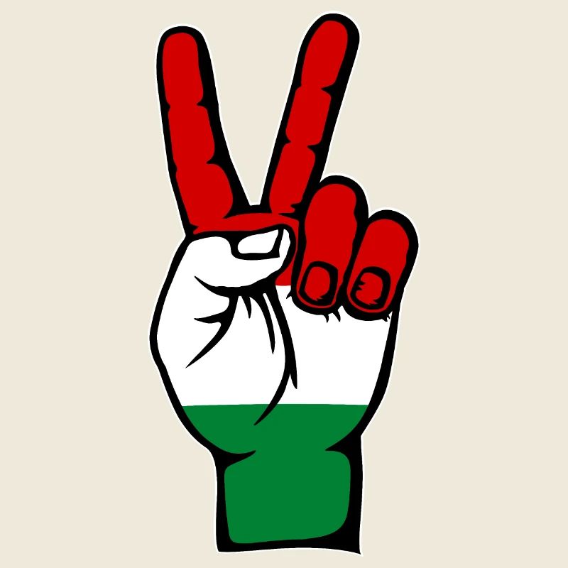 Hungary Flag Peace Symbol