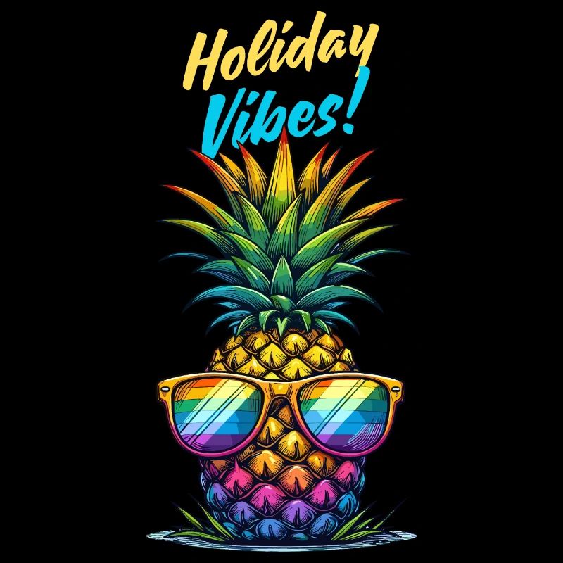 Pineapple Holiday Vibes Holiday Sunglasses Summer