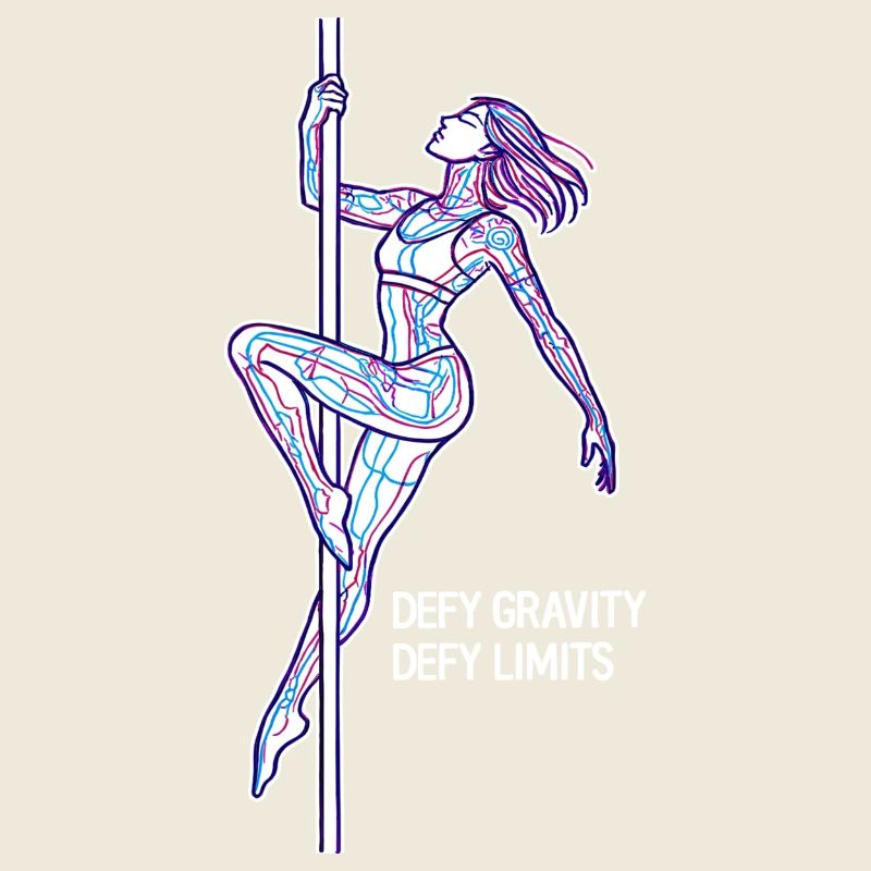 Pole Dance Line Art – Strong Woman Gift