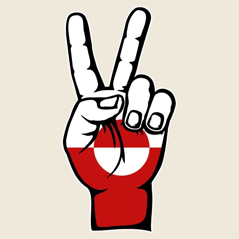 Grönland Flagge Peace Symbol used