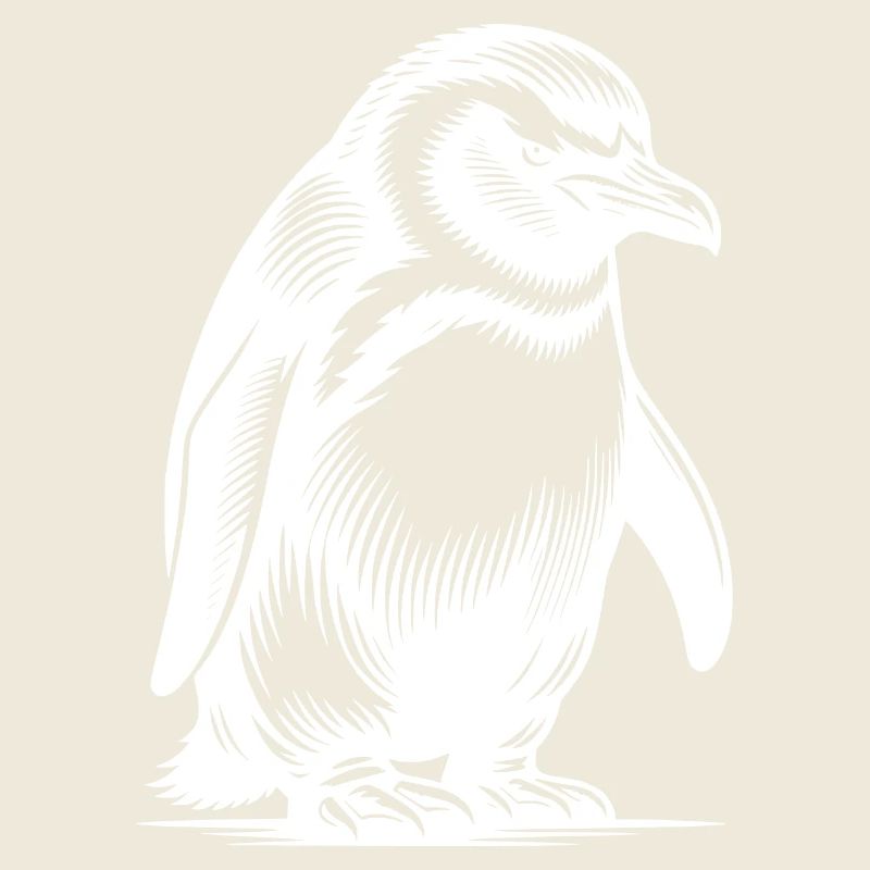 Schlauer kleiner Kinder Pinguin Tattoo Style