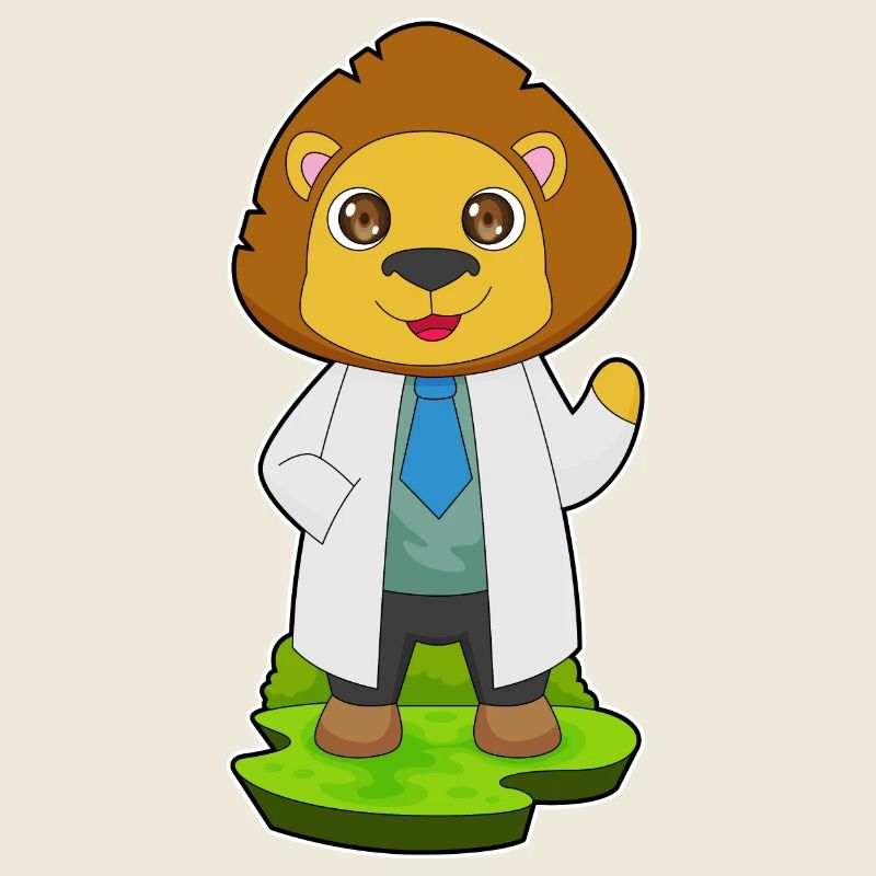 Löwe Arzt Arztkittel