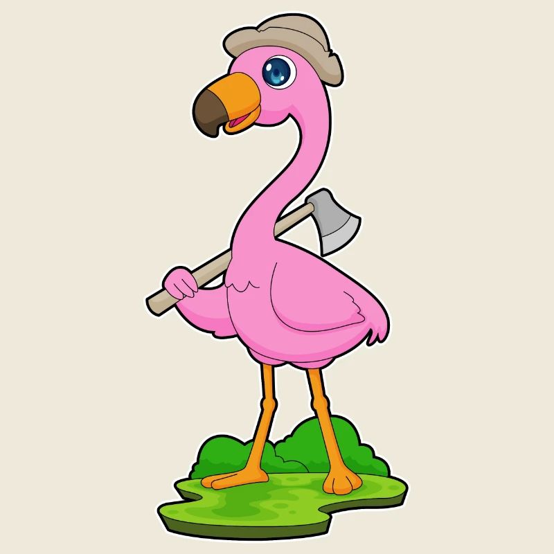 Flamingo Holzfäller Axt