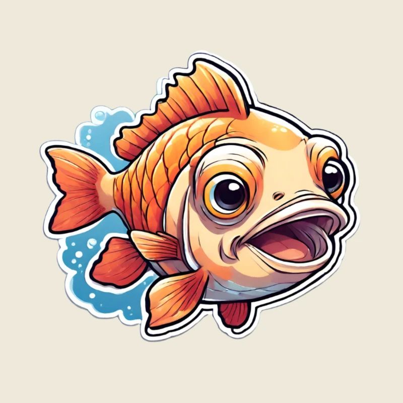Poissons rouges étonnés