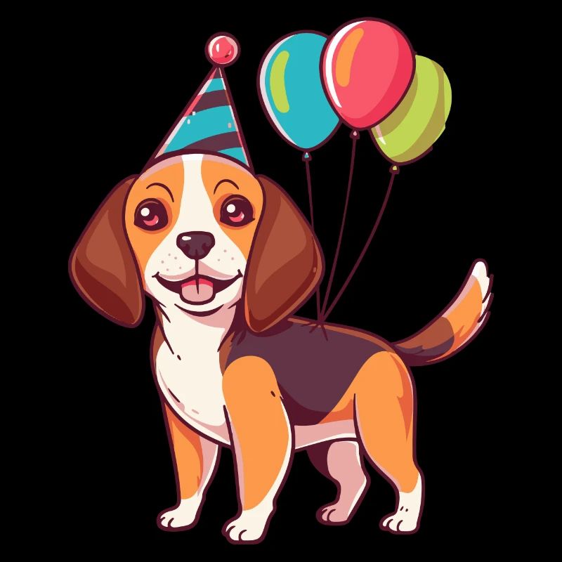 Beagle Hunde Geburtstag Comic
