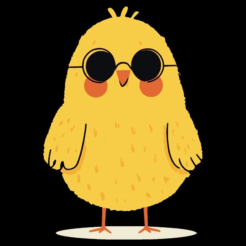 Chick with sunglasses