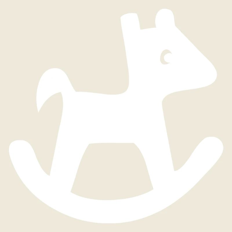 Silhouette de cheval à bascule