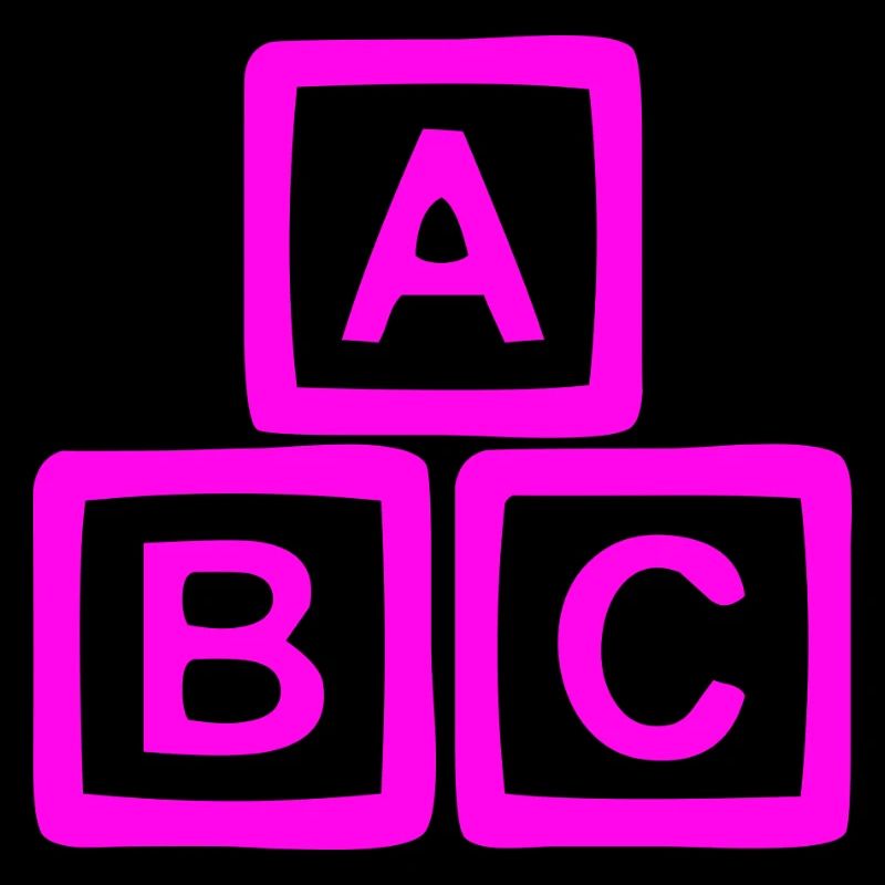 ABC Neon Block Grafikdruck