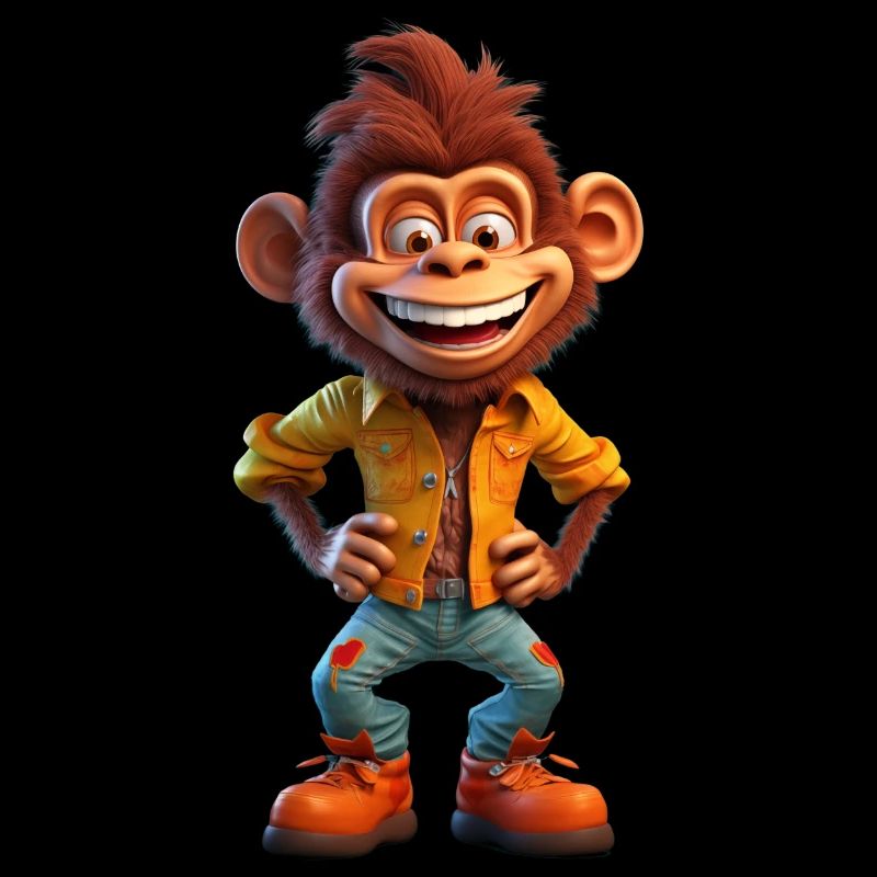 Johnny Boy der lässige Affe