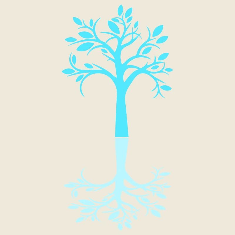 Blue Tree Forest Tree Shadow Cool Silhouette