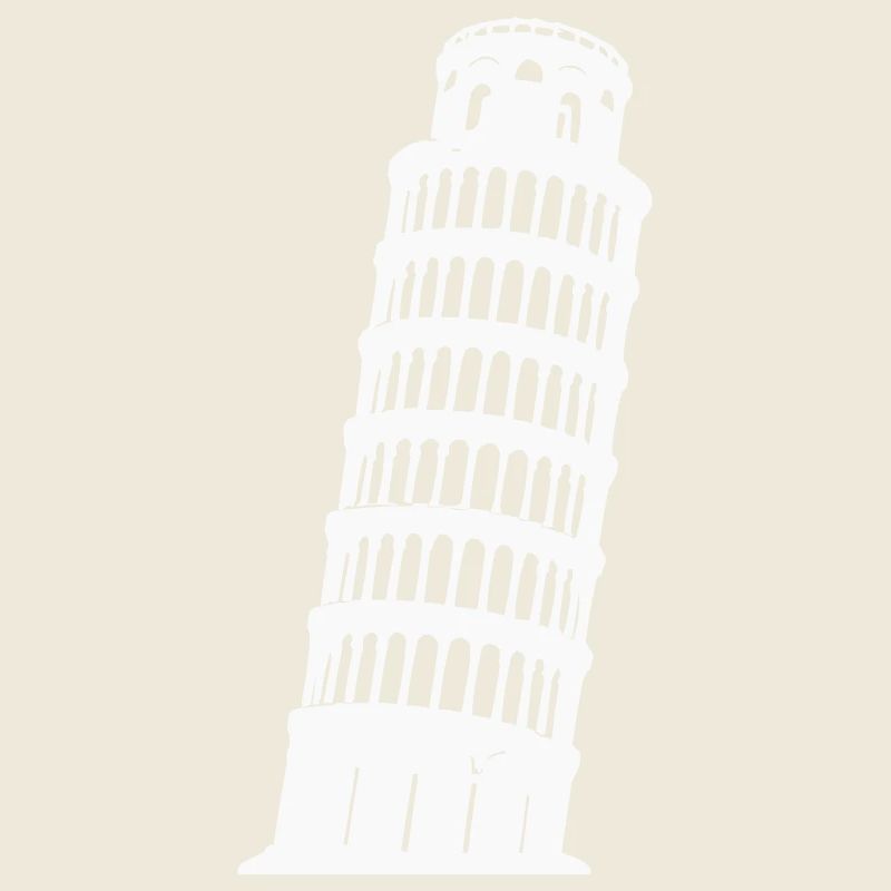 Pisa Turm Silhouette Monochrom