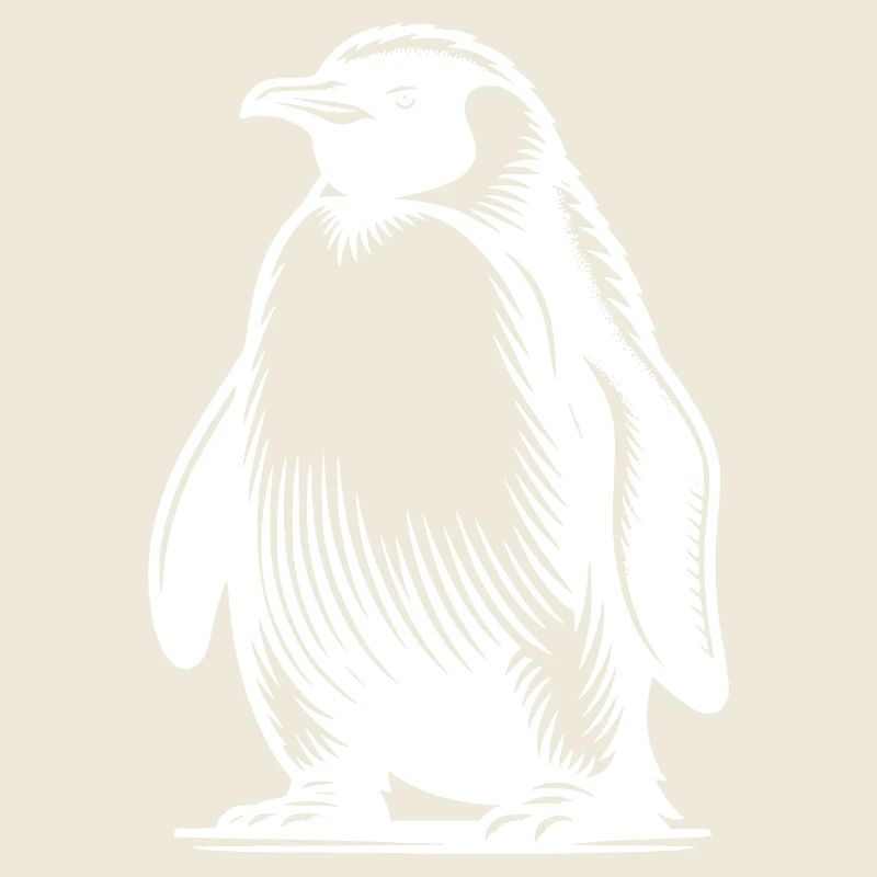 Illustration de tatouage de pingouin mignon