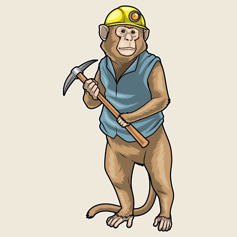 Monkey Miner Pioche Exploitation minière