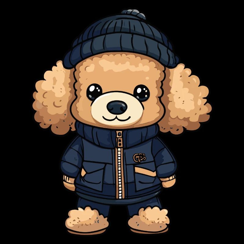 Caniche chien élégant