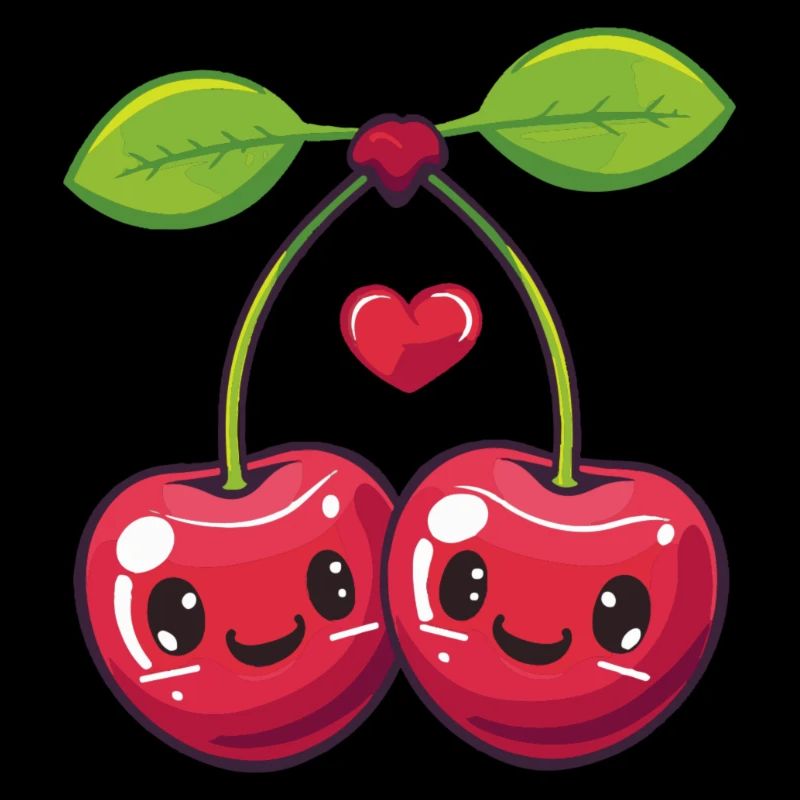 Kirschen Paar Liebe Herz Valentinstag