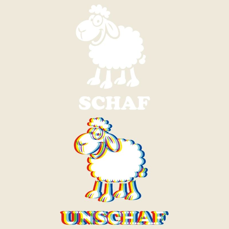 Schaf Unschaf - Wortspiel mit unscharf und Schaf