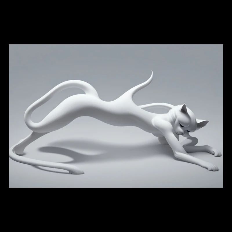 Abstraktes Katzenkunstwerk